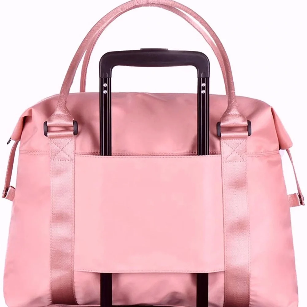 Travel weekender bag  Overnight Duffle Bag Gym Tote Bag in Trolley handle - Picture 2 of 7